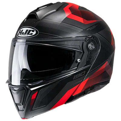 CAPACETE HJC I90 SYREX PRETO E VERMELHO 61