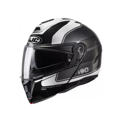 CAPACETE HJC I90 WASCO CINZA BRANCO E PRETO 63