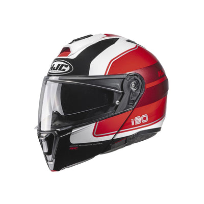 CAPACETE HJC I90 WASCO VERMELHO BRANCO E PRETO 63