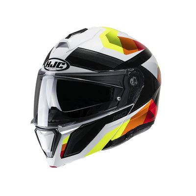 CAPACETE HJC I90 LARK AMARELO LARANJA BRANCO E PRETO 59