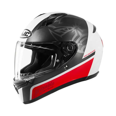 CAPACETE HJC C10 FABIO QUARTARARO VERM PRET BRANC 56