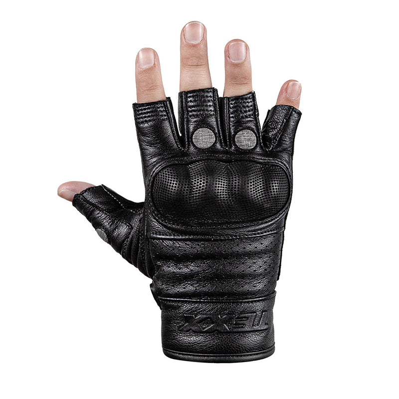 LUVAS TEXX LIBERTY MEIO DEDO PRET     XS