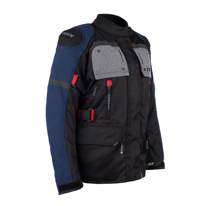 JAQUETA TEXX ARMOR LD FEM PRET AZUL VERM CINZ  L