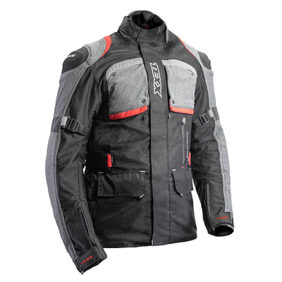 JAQUETA TEXX ARMOR AIRBAG V2 PRET CINZ VERM MASC XXXXL 4XL