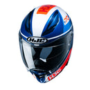 CAPACETE HJC F70 TINO AZUL BRANCO E LARANJA 56