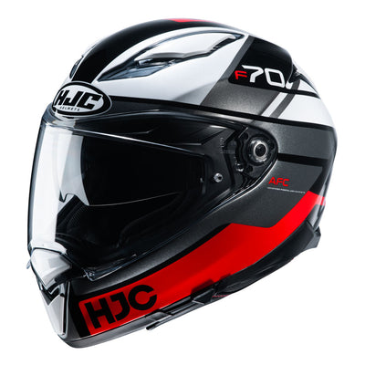 CAPACETE HJC F70 TINO PRETO BRANCO E VERMELHO 56