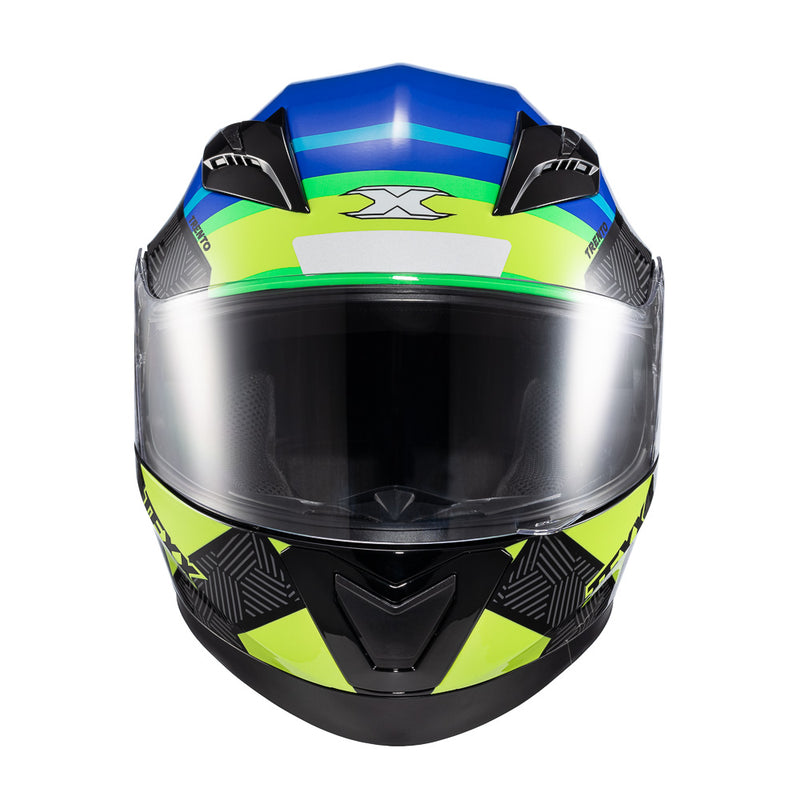 CAPACETE TEXX STRIKE TRENTO AMARE/VERD BRIL 56