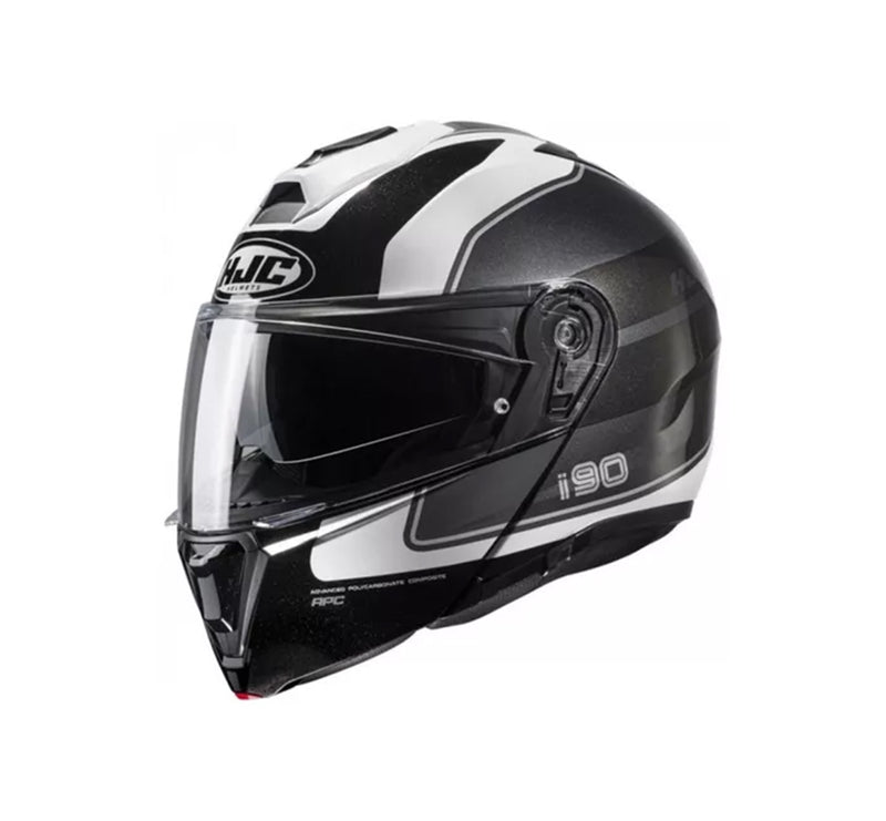 CAPACETE HJC I90 WASCO  CINZA BRANCO E PRETO 63