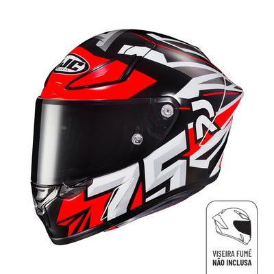CAPACETE HJC RPHA 1 ARENAS REPLICA VERMELHO BRANCO/PRETO 56