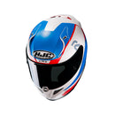 CAPACETE HJC RPHA 11 TEXEN BRANCO AZUL E VERMELHO 56