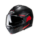 CAPACETE HJC I100 180 BEIS PRETO CHUMBO E VERMELHO 56