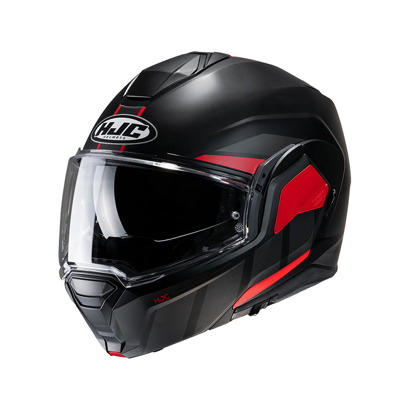 CAPACETE HJC I100 180 BEIS PRETO CHUMBO E VERMELHO 56