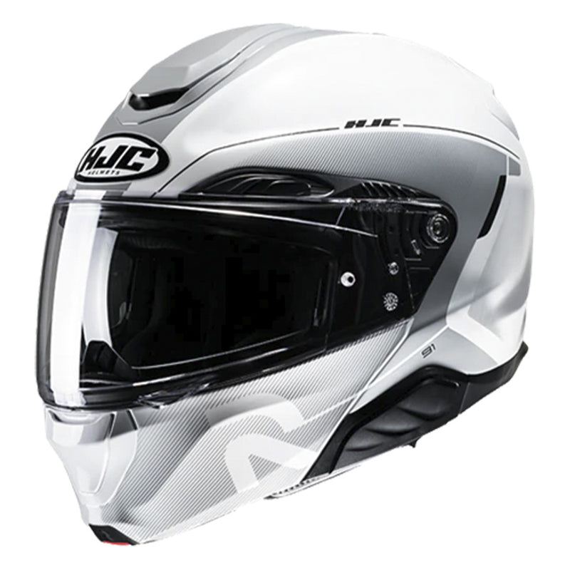 CAPACETE HJC RPHA 91 COMBUST BRANCO E CHUMBO 56