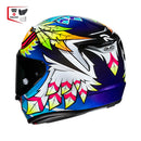 CAPACETE HJC RPHA 12 SPASSO  AZUL AMARE LARAN BRANC 58