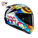 CAPACETE HJC RPHA 12 SPASSO  AZUL AMARE LARAN BRANC 58