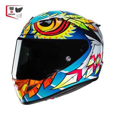 CAPACETE HJC RPHA 12 SPASSO  AZUL AMARE LARAN BRANC 58