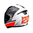 CAPACETE HJC C10 FABIO QUARTARARO VERM PRET BRANC 56
