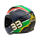 CAPACETE HJC C10 BRAD BINDER AZU VERD VERM BRANC 58
