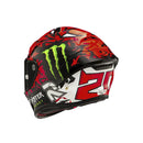 CAPACETE HJC RPHA 1 QUARTARARO REPL VERMELHO PRETO BRANC 61