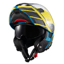 CAPACETE TEXX ESCAM KRATOS CYBER AZU VERD FOSC 58