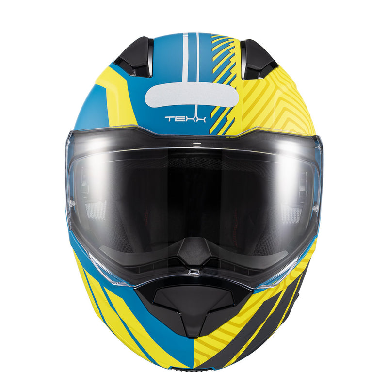 CAPACETE TEXX ESCAM KRATOS CYBER AZU VERD FOSC 58