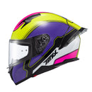 CAPACETE TEXX FECHA RAPTOR HORNET VERD ROX BRANC ROS BRIL 64