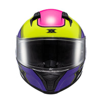 CAPACETE TEXX FECHA RAPTOR HORNET VERD ROX BRANC ROS BRIL 64