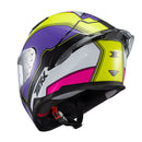CAPACETE TEXX FECHA RAPTOR HORNET VERD ROX BRANC ROS BRIL 64