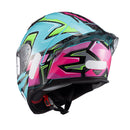 CAPACETE TEXX FECHA RAPTOR ARCADE AZU VERD ROS BRIL 56