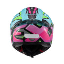 CAPACETE TEXX FECHA RAPTOR ARCADE AZU VERD ROS BRIL 56