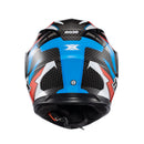 CAPACETE TEXX STRIKE RIDE AZU VERM BRANC PRET BRIL 56