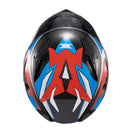 CAPACETE TEXX STRIKE RIDE AZU VERM BRANC PRET BRIL 56