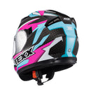 CAPACETE TEXX STRIKE RIDE AZU ROS BRANC PRET BRIL 60