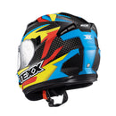 CAPACETE TEXX STRIKE RIDE AZU VERD VERM PRET BRIL 58