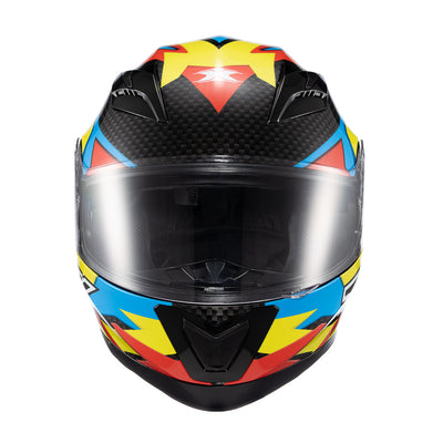 CAPACETE TEXX STRIKE RIDE AZU VERD VERM PRET BRIL 58
