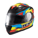 CAPACETE TEXX STRIKE RIDE AZU VERD VERM PRET BRIL 58