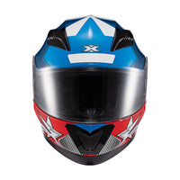CAPACETE TEXX STRIKE SUPERSTAR AZU VERM BRANC BRIL 56