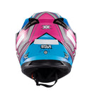 CAPACETE TEXX STRIKE SUPERSTAR AZU ROS  BRANC BRIL 62