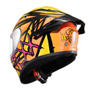 CAPACETE TEXX FECHADO SPIHE MAASAI LARANJA AMARELO 58