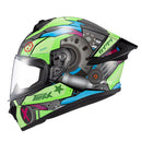 CAPACETE TEXX FECHADO SPIHE GEAR VERDE AZUL ROSA 58