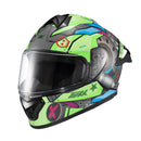 CAPACETE TEXX FECHADO SPIHE GEAR VERDE AZUL ROSA 58