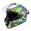 CAPACETE TEXX FECHADO SPIHE GEAR VERDE AZUL ROSA 58