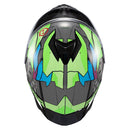 CAPACETE TEXX FECHADO SPIHE GEAR VERDE AZUL ROSA 58