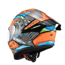 CAPACETE TEXX FECHADO SPIHE GEAR VERM AZUL 56