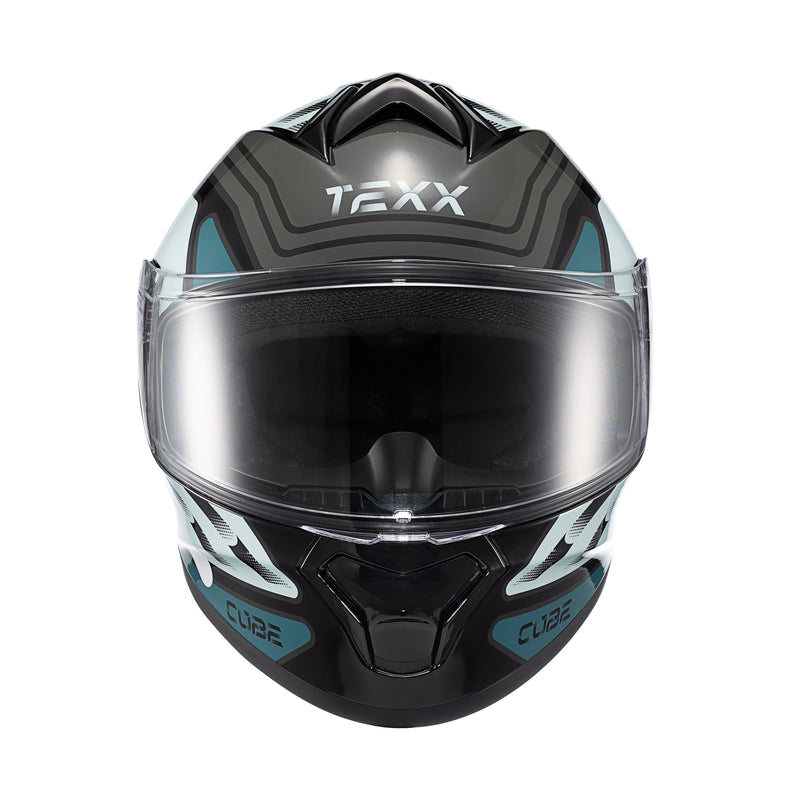 CAPACETE TEXX FECHADO SPIHE CUBE AZUL VERDE 58