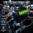Lanterna Traseira LED para Capacete de Moto Programável App